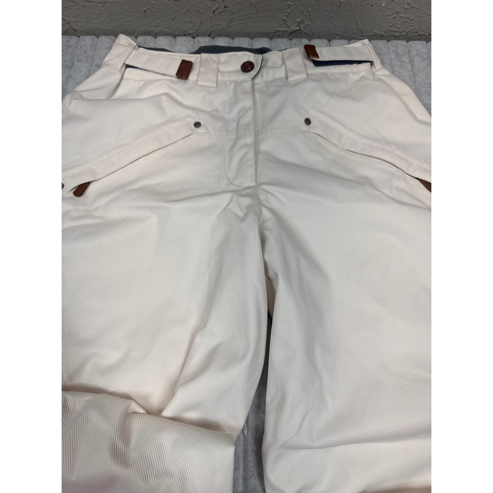 Columbia Omni-Tech Womens Ski Pants Cream Waterproof Snow VL8080 Medium Regular